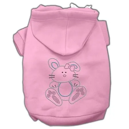 Bunny Rhinestone Hoodies Pink XXL (18)