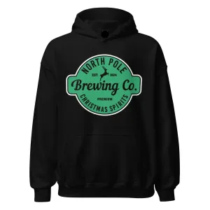 Christmas Hoodie North Pole Brewing Co. Blended Cotton Soft Pullover