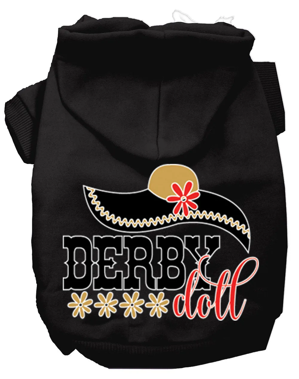 Derby Doll Screen Print Dog Hoodie Black Xl