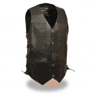 EL5391 TALL Men's 10 Pocket Side Lace Vest - Tall