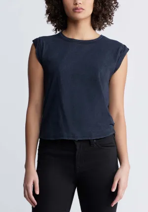 Elayne Women’s Cap Sleeve Top in Black - KT0130P