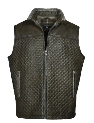 Flynt Western | Quilted Leather Vest | Men's