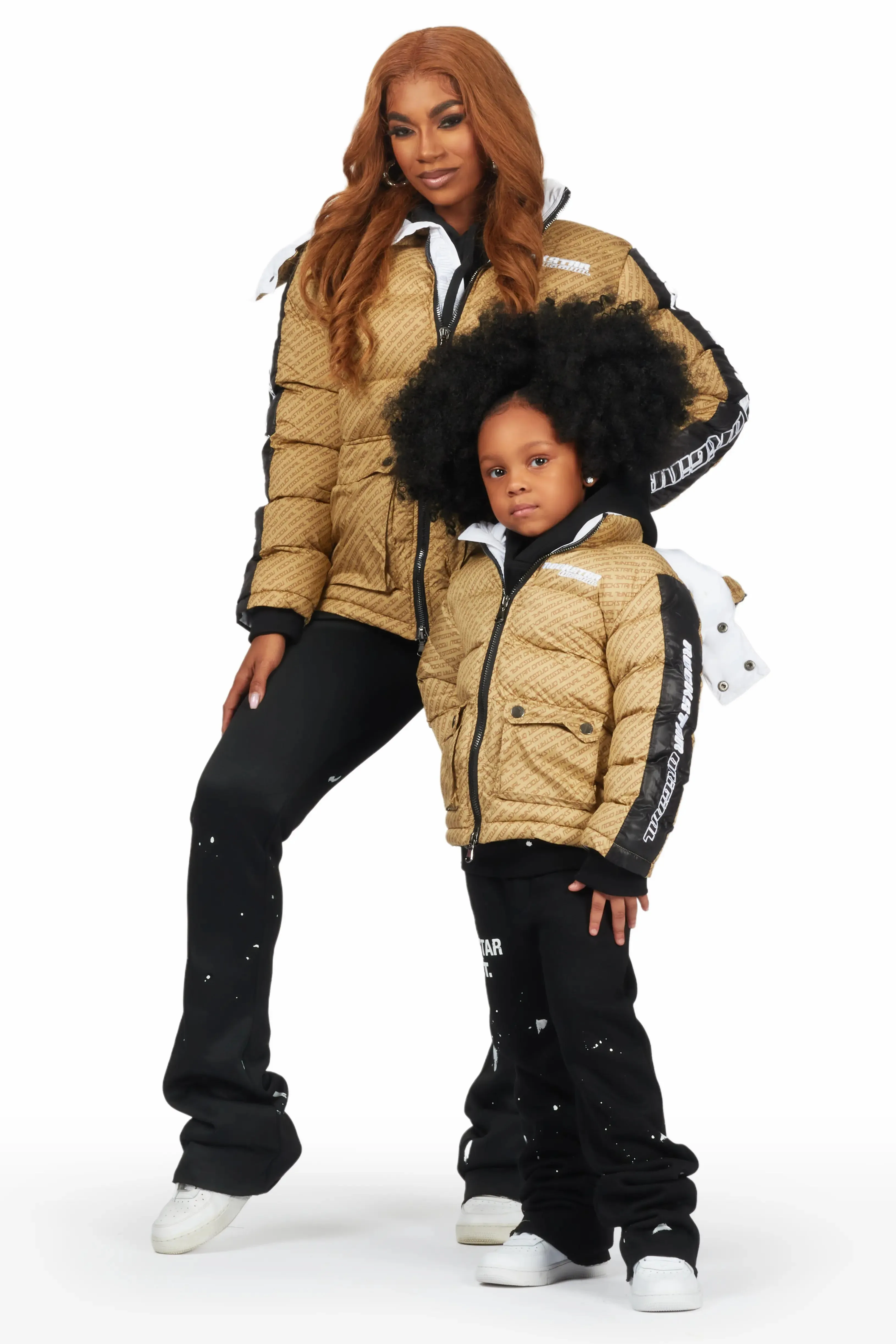 Girls Bryony Beige Heavy Puffer Jacket