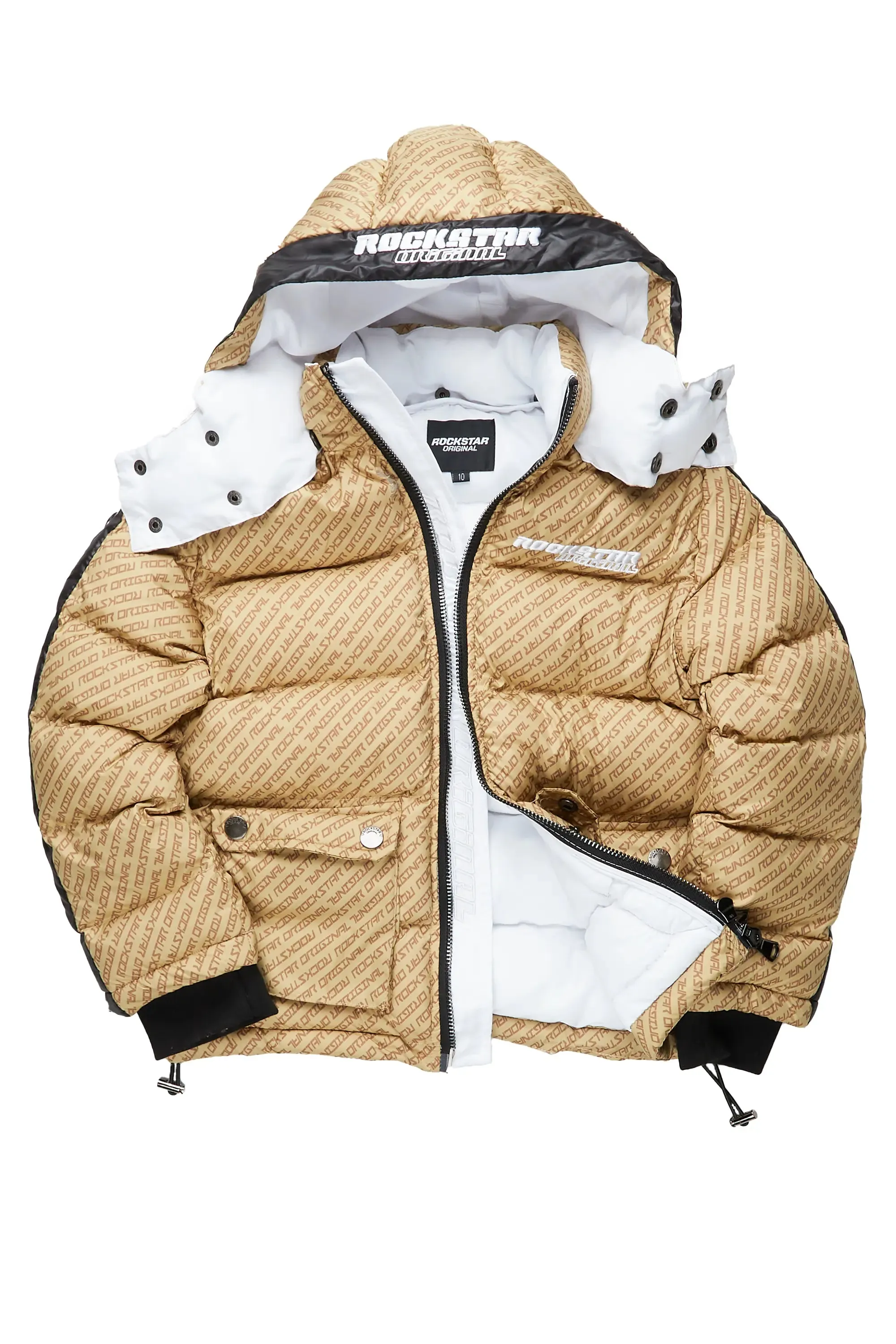 Girls Bryony Beige Heavy Puffer Jacket