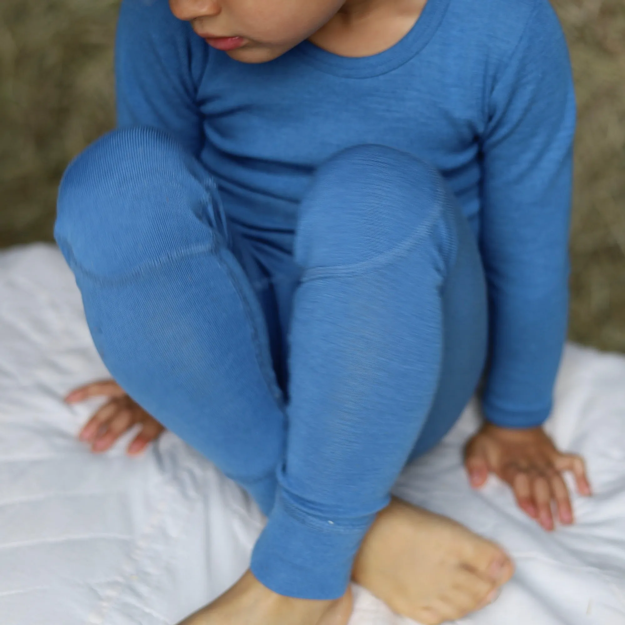 Hocosa Child Legging with Cuff, Merino Wool, with Knee Patches