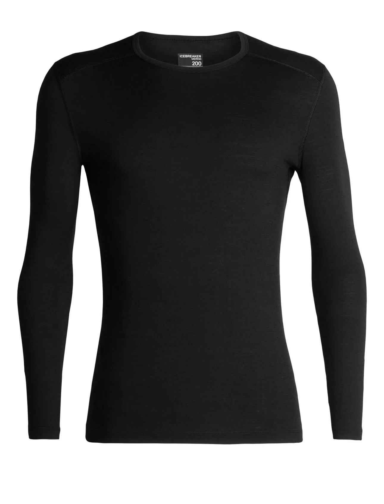 Ice Breaker Mens Oasis Black LS Crew