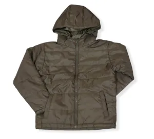 Kids Puffer Jacket - Olive Green