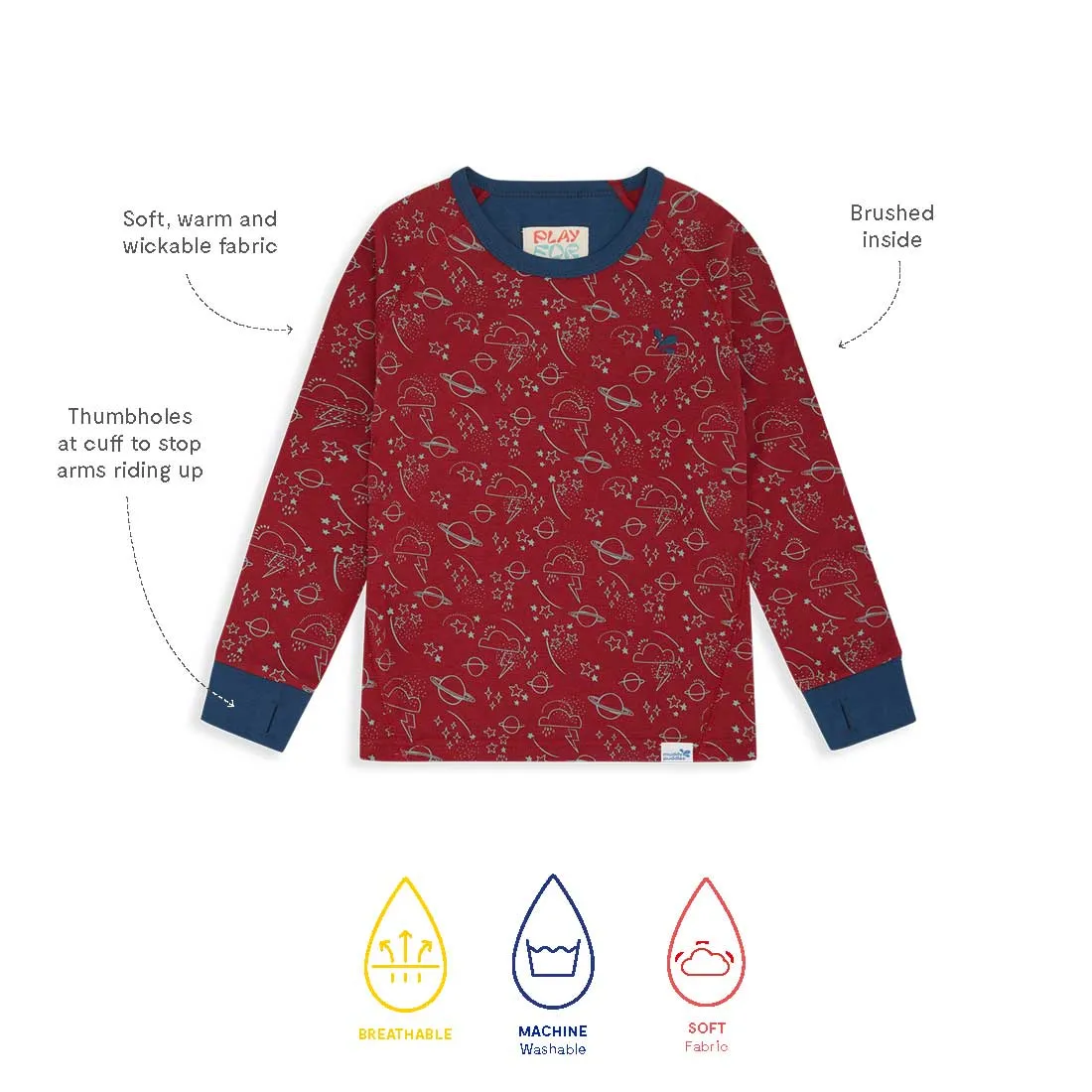 Kids Thermal Top Red