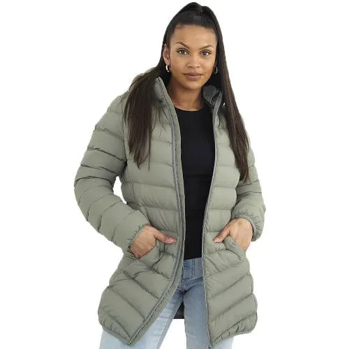 Ladies Brave Soul Grant Long Padded Coat