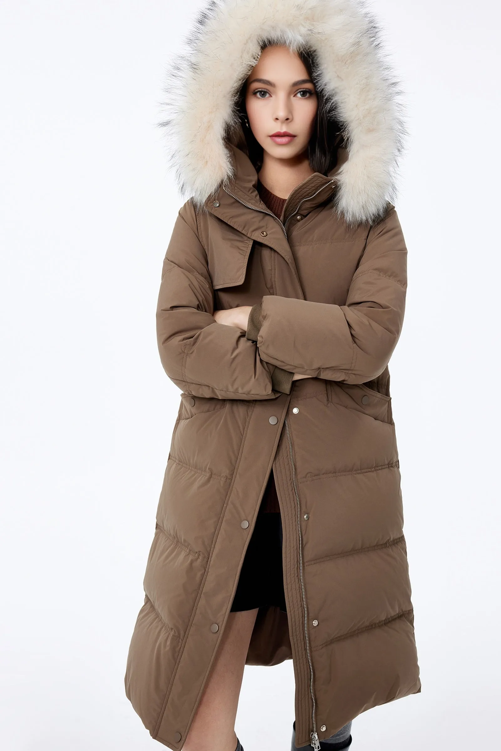 LILY Long Hooded Down Jacket