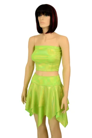 Lime Tube Top & Pixie Skirt Set