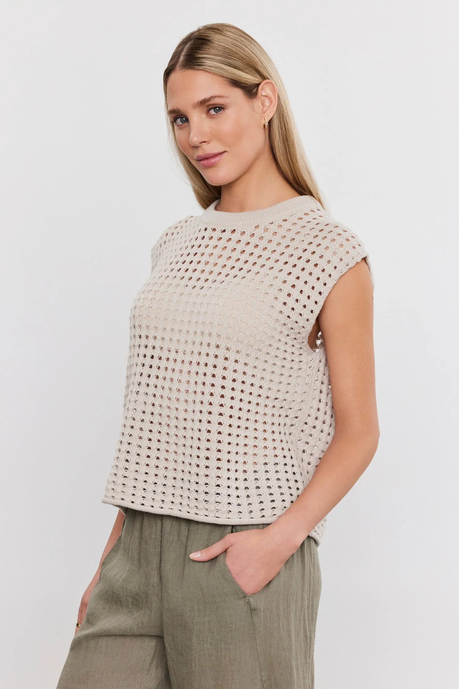 Maison | Cashmere Mesh Top