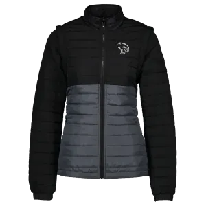 Marwin Sports Dodge Hellcat Puffer Women's Jacket - Black/Grey