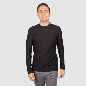 Men's Alpaca Wool Long Sleeve Base Layer: 250 Lightweight