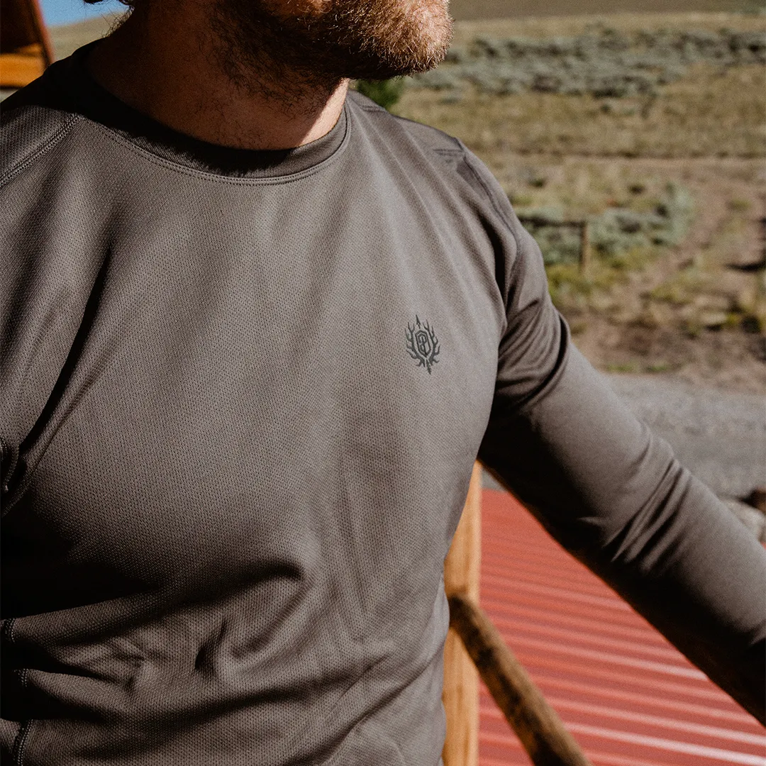 Men's Ridgeline Heavy Base Layer Top (Wolf Grey)