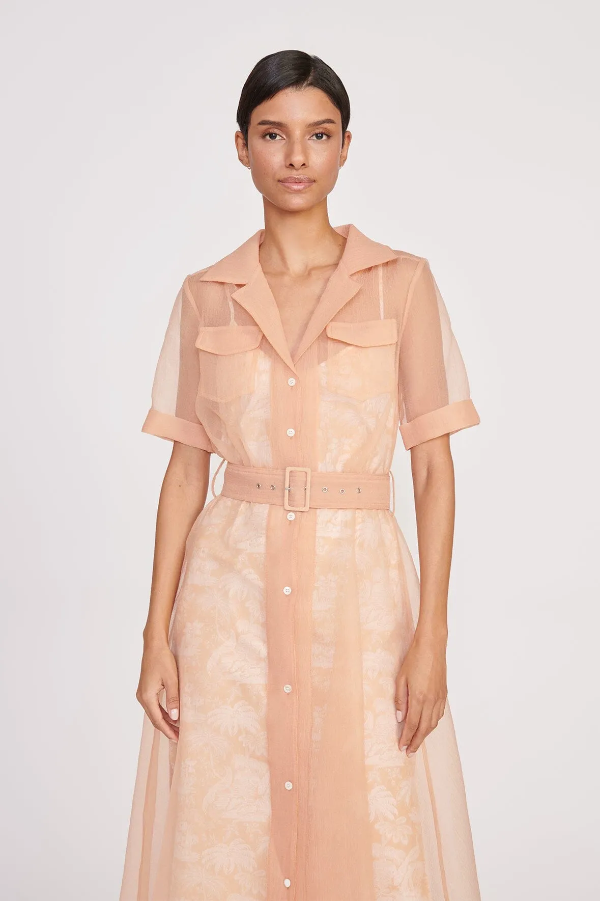 MILLIE DRESS | BEIGE IVORY TOILE