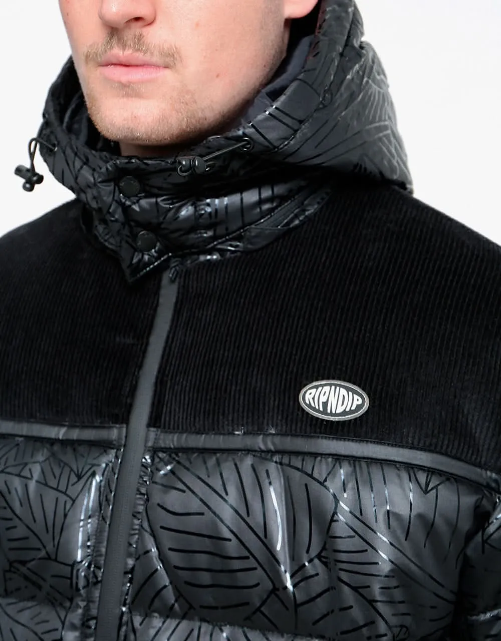 RIPNDIP Griffith Hooded Puffer Jacket - Black