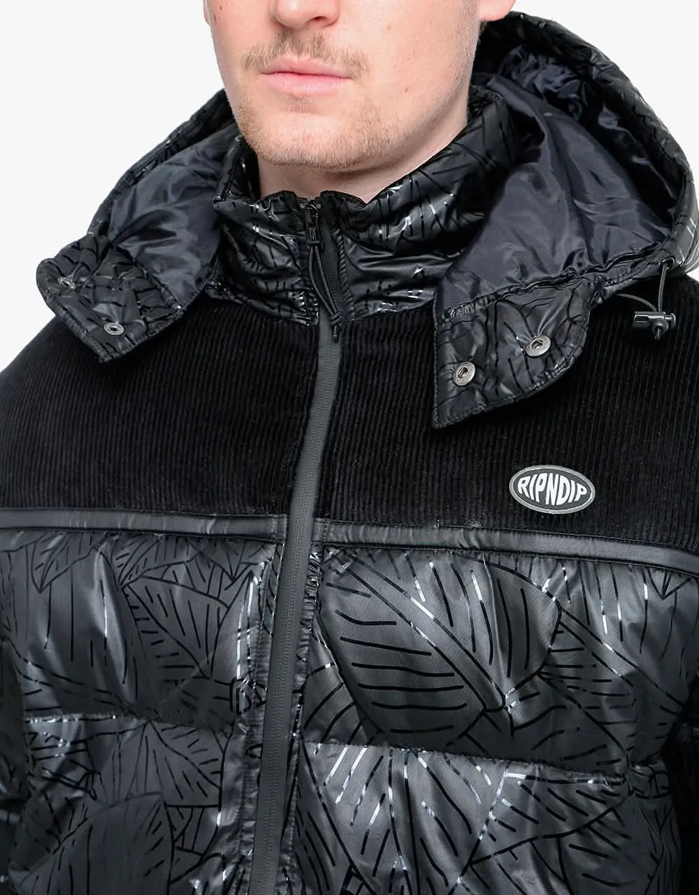 RIPNDIP Griffith Hooded Puffer Jacket - Black