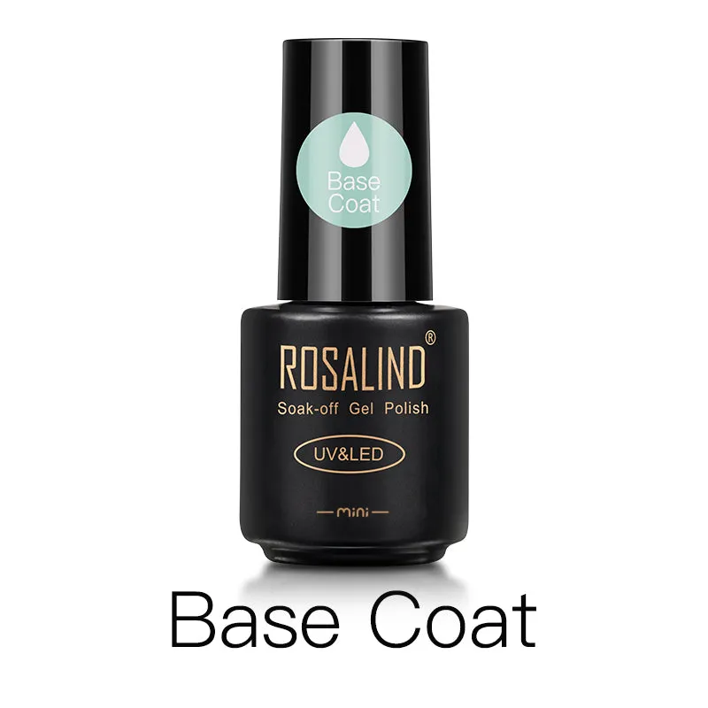 ROSALIND Base Coat Gel Polish Bright For Nail Art Design LED/UV Lamp