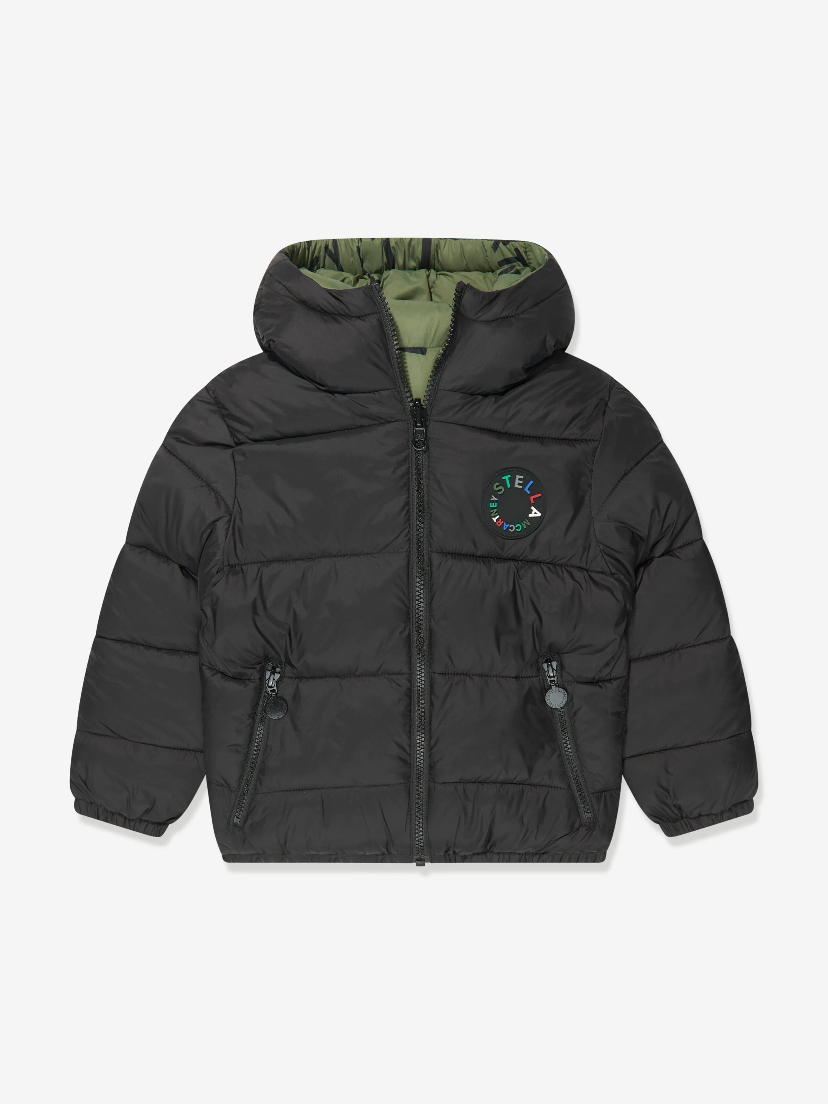 Stella McCartney Boys Reversible Puffer Jacket in Black