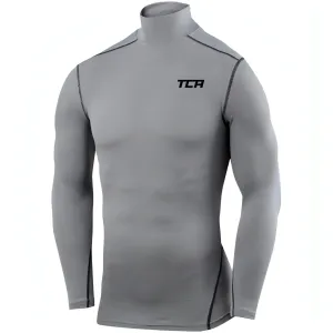 TCA Pro Performance Long Sleeve Mock Junior Compression Top - Grey