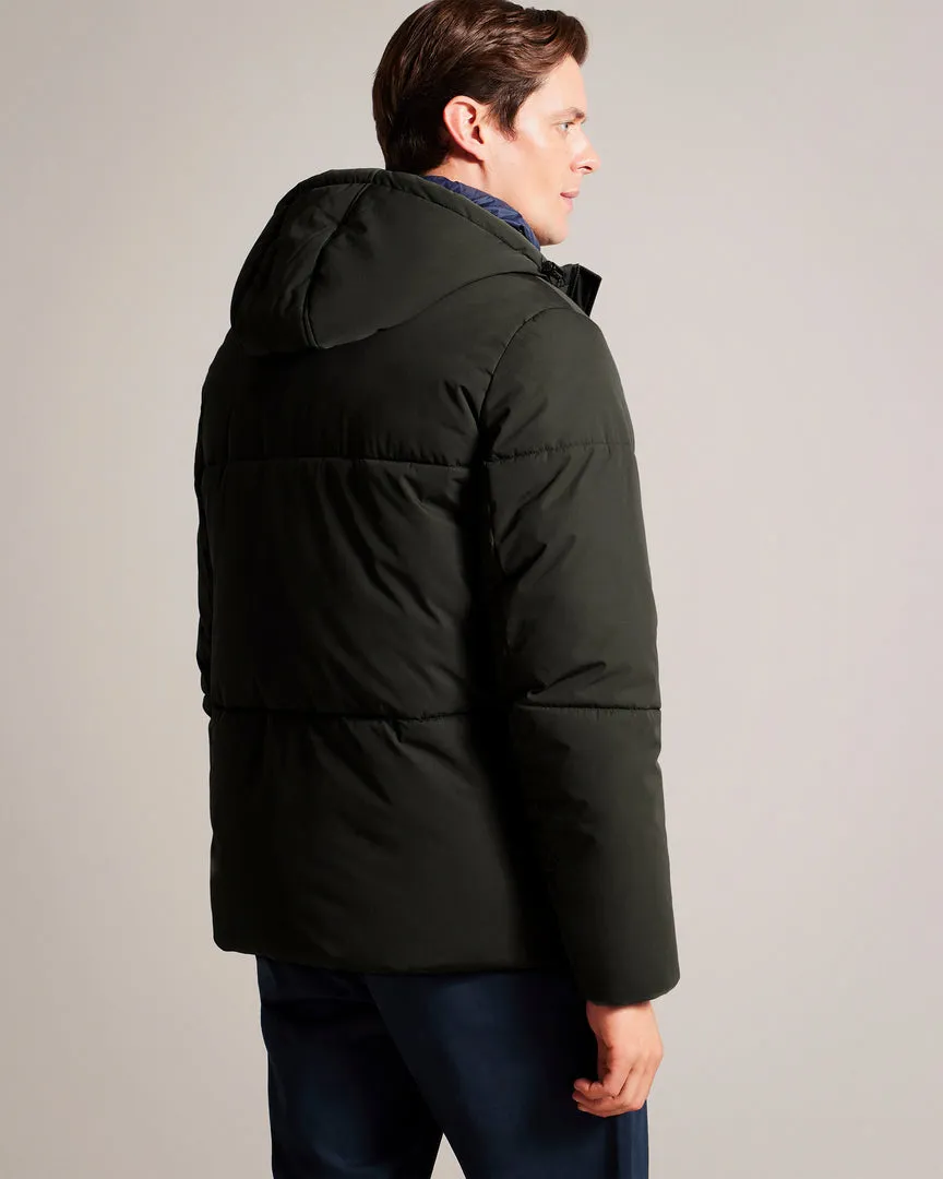 Ted Baker Kinmont Hooded Puffer Jacket | Mid Green