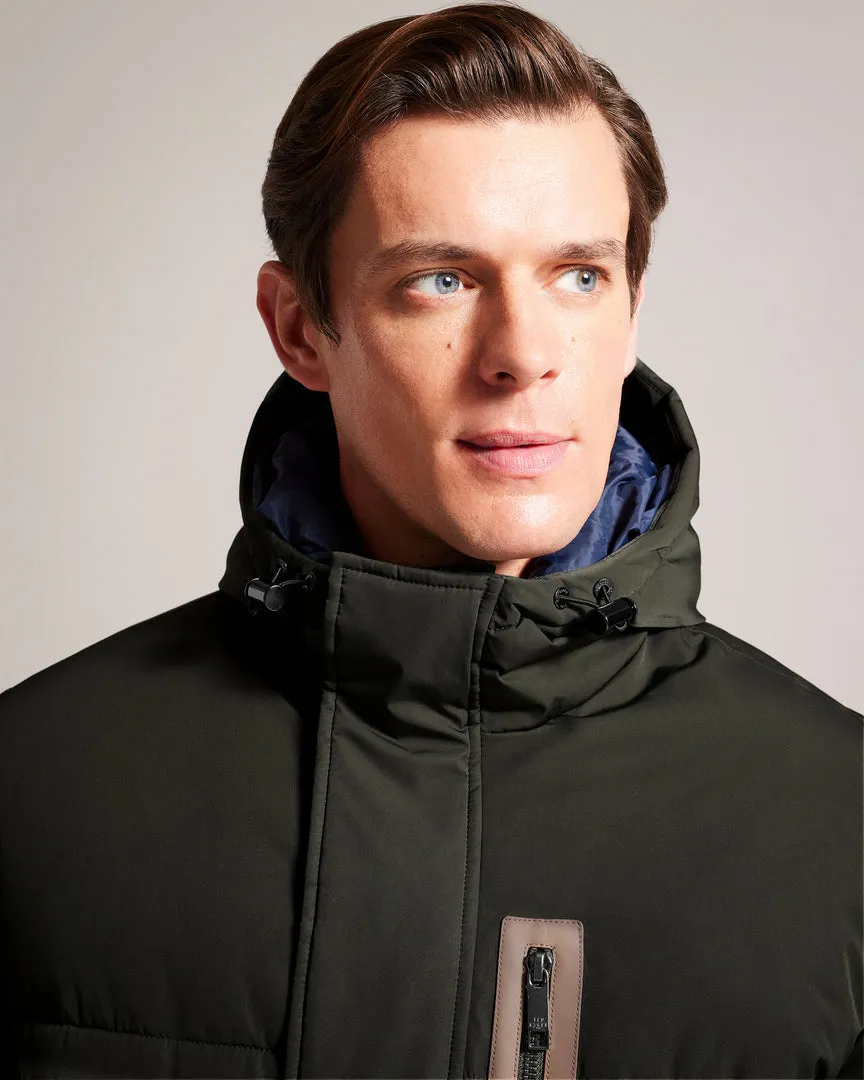 Ted Baker Kinmont Hooded Puffer Jacket | Mid Green