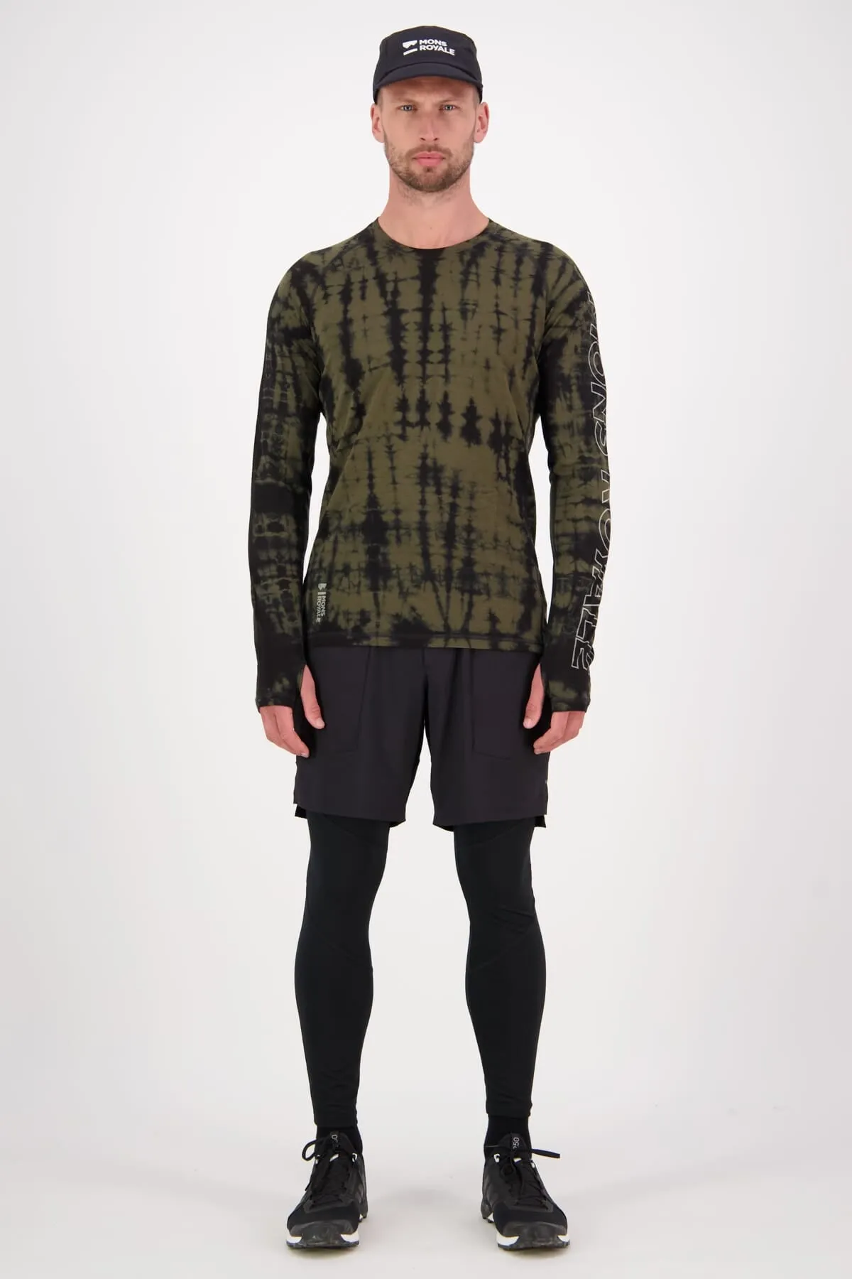 Temple Merino Long Sleeve - Olive Tie Dye