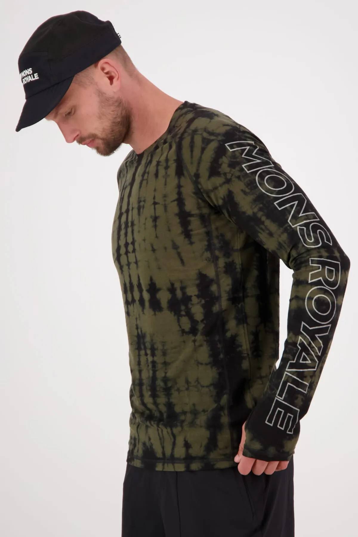 Temple Merino Long Sleeve - Olive Tie Dye