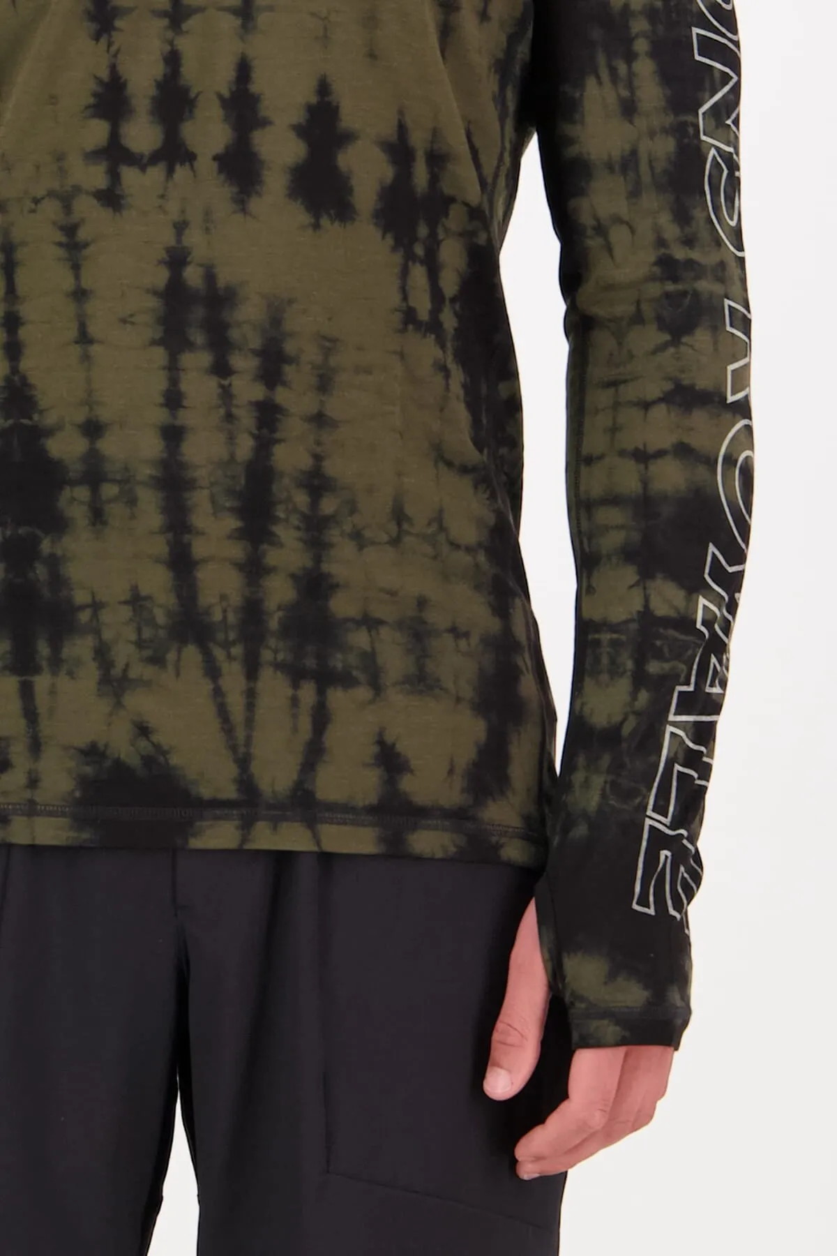 Temple Merino Long Sleeve - Olive Tie Dye