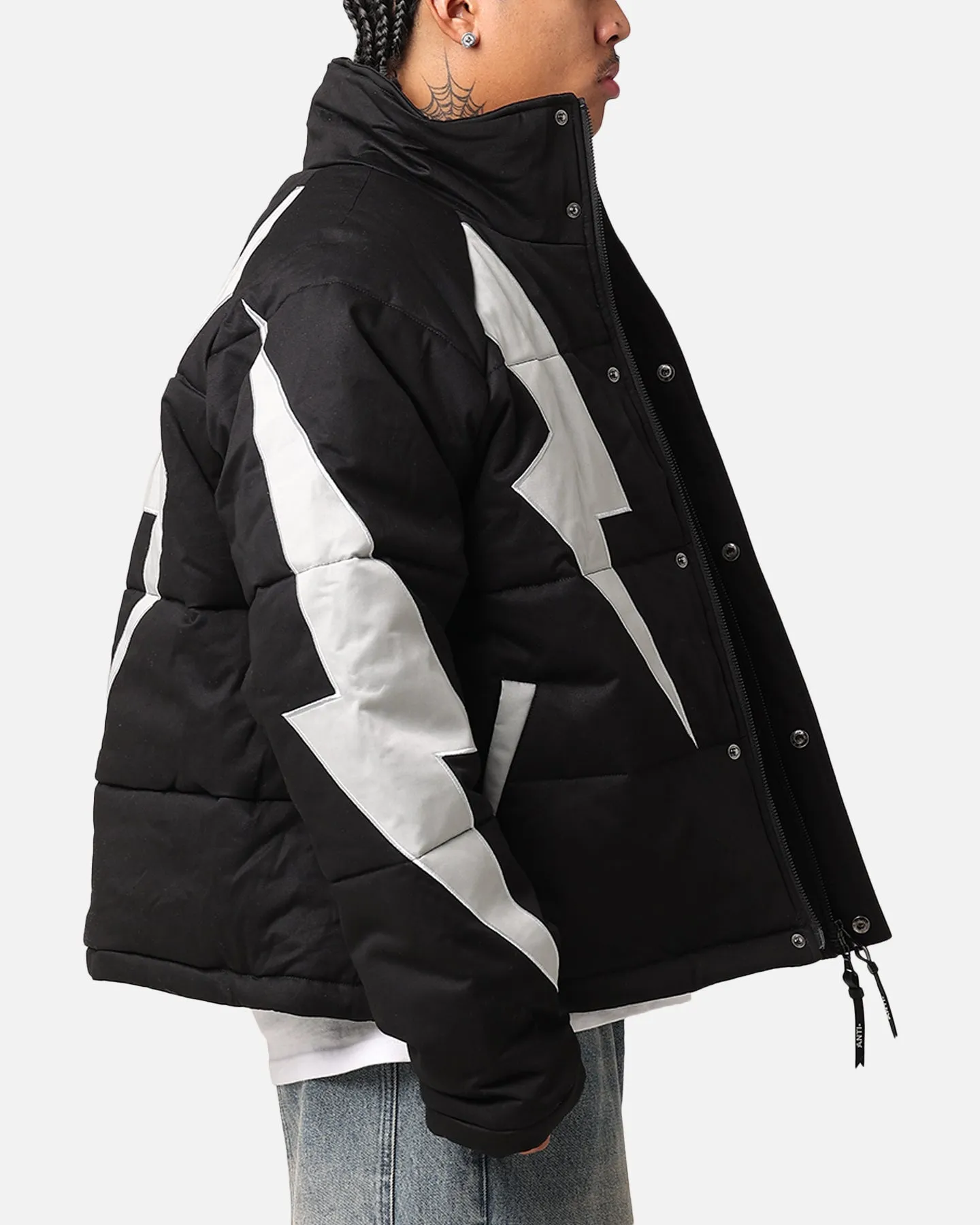 The Anti Order Life Is War Puffer Jacket Black/Grey