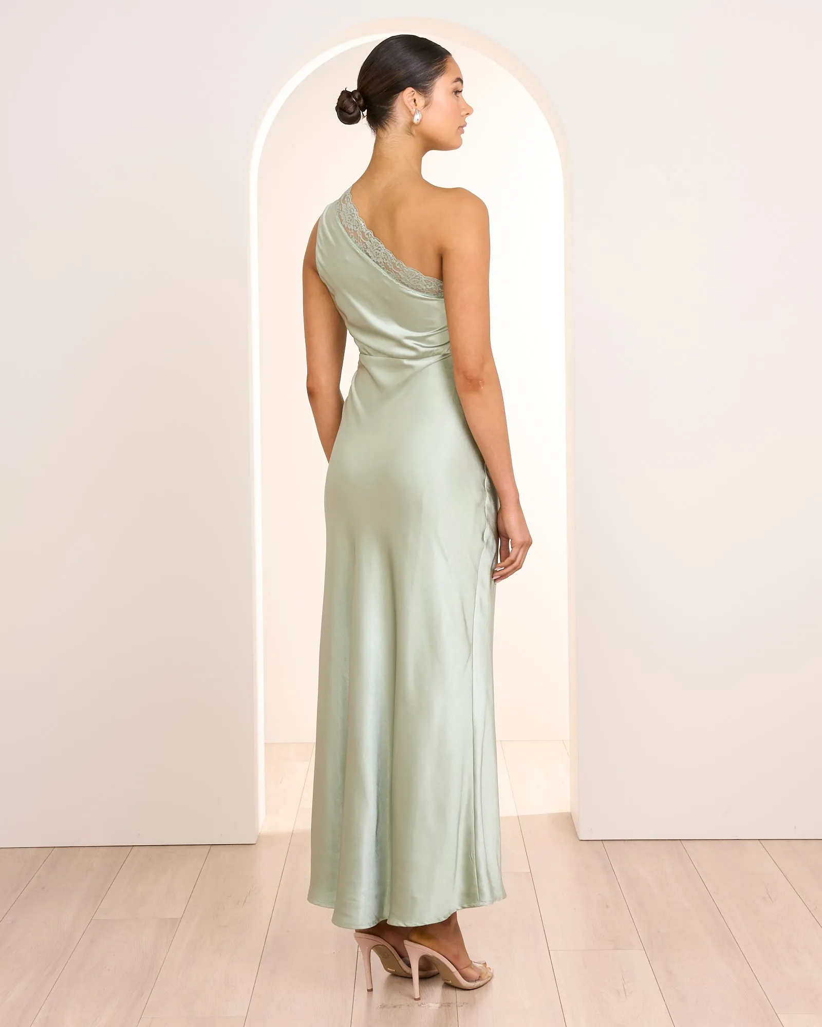 Thea One Shoulder Satin Dress