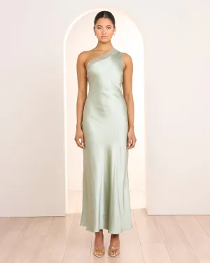 Thea One Shoulder Satin Dress