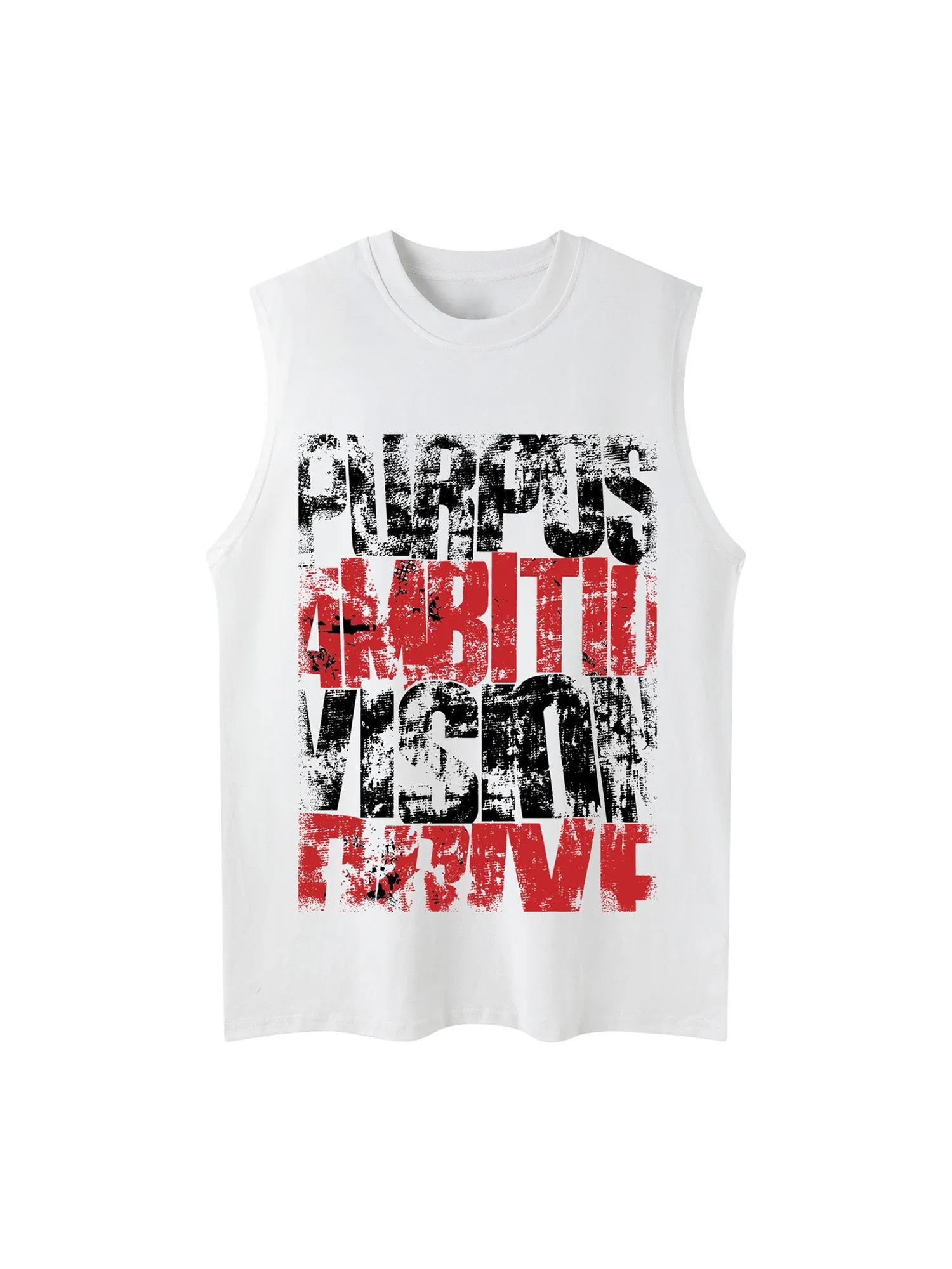 Thesupermade Unisex Letters Street Rap Graffiti Vest