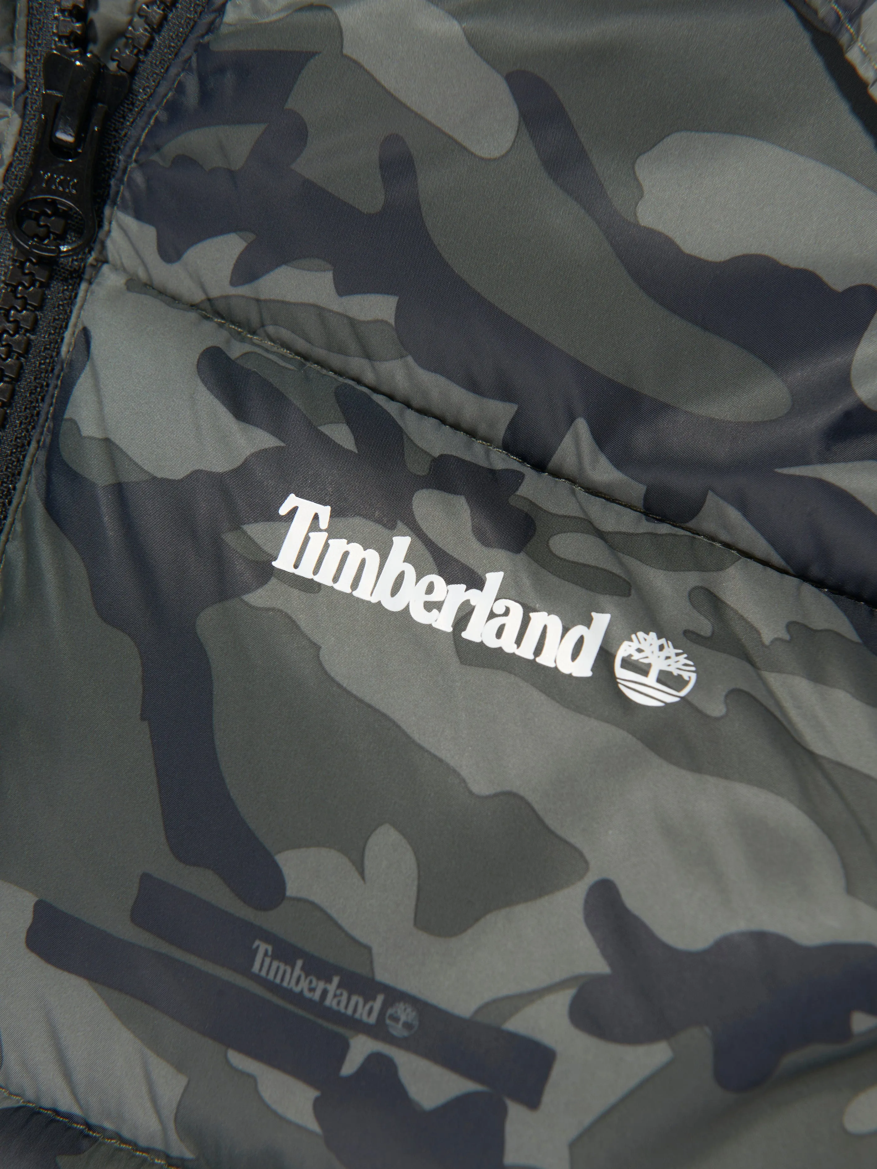 Timberland Boys Camouflage Puffer Jacket in Green