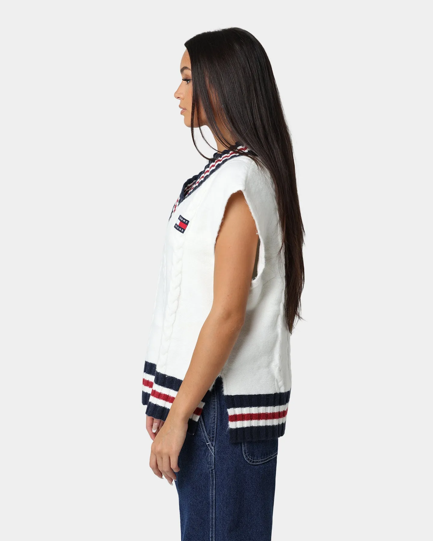 Tommy Jeans Women's Oversized Badge Vest Ecru