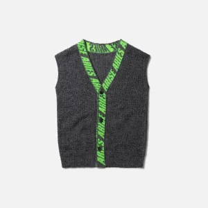 Waffle Knit Sweater Vest - Slate