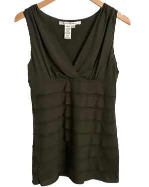 Warm Autumn Juniper Tiered Sleeveless Top