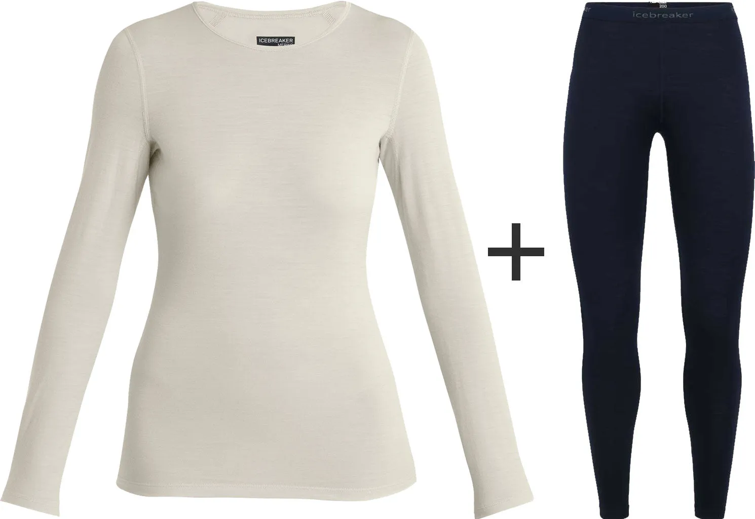 Women's Icebreaker Merino 200 Oasis Crew Neck Base Layer COMBO