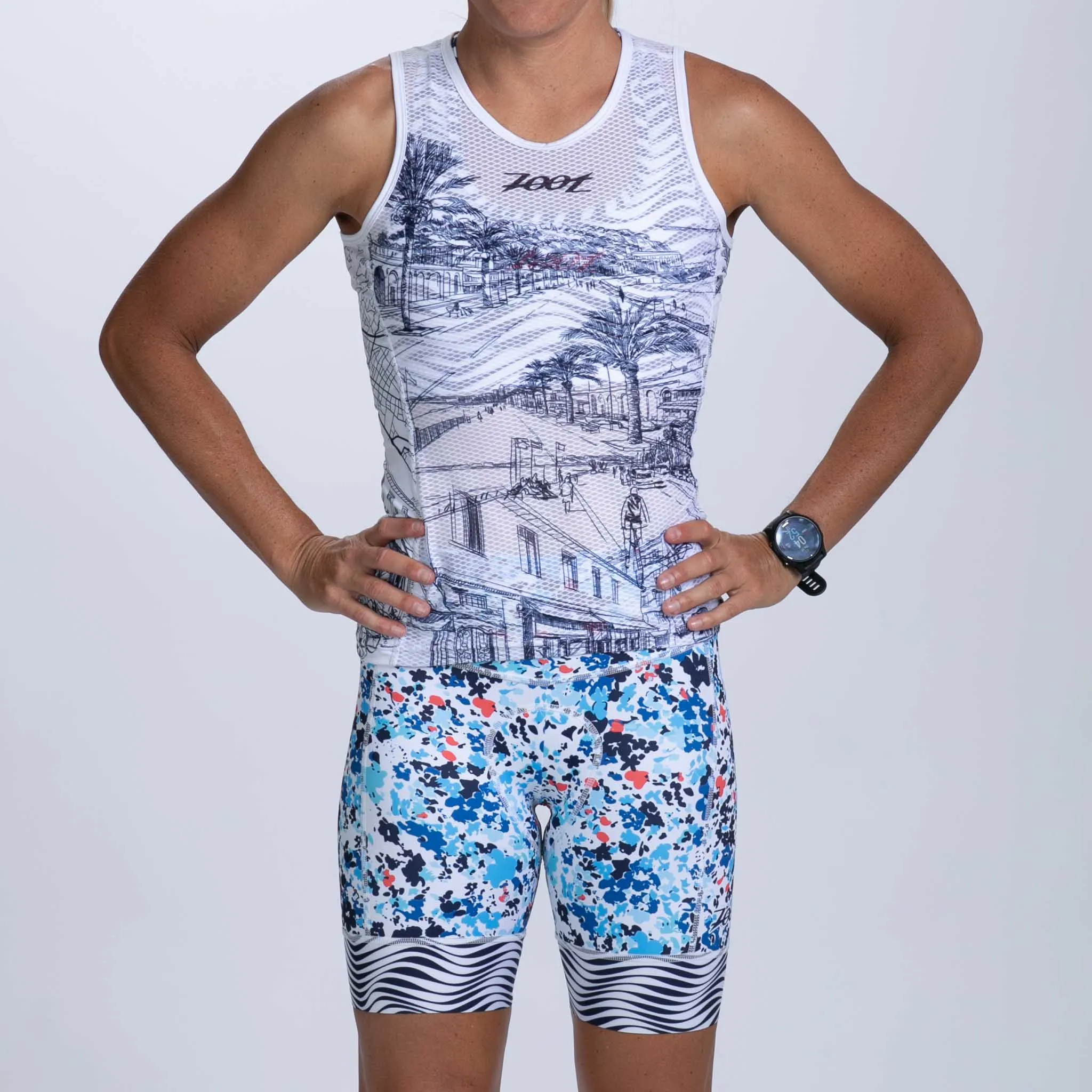 Women's Ltd Cycle Base Layer - Cote d'Azur