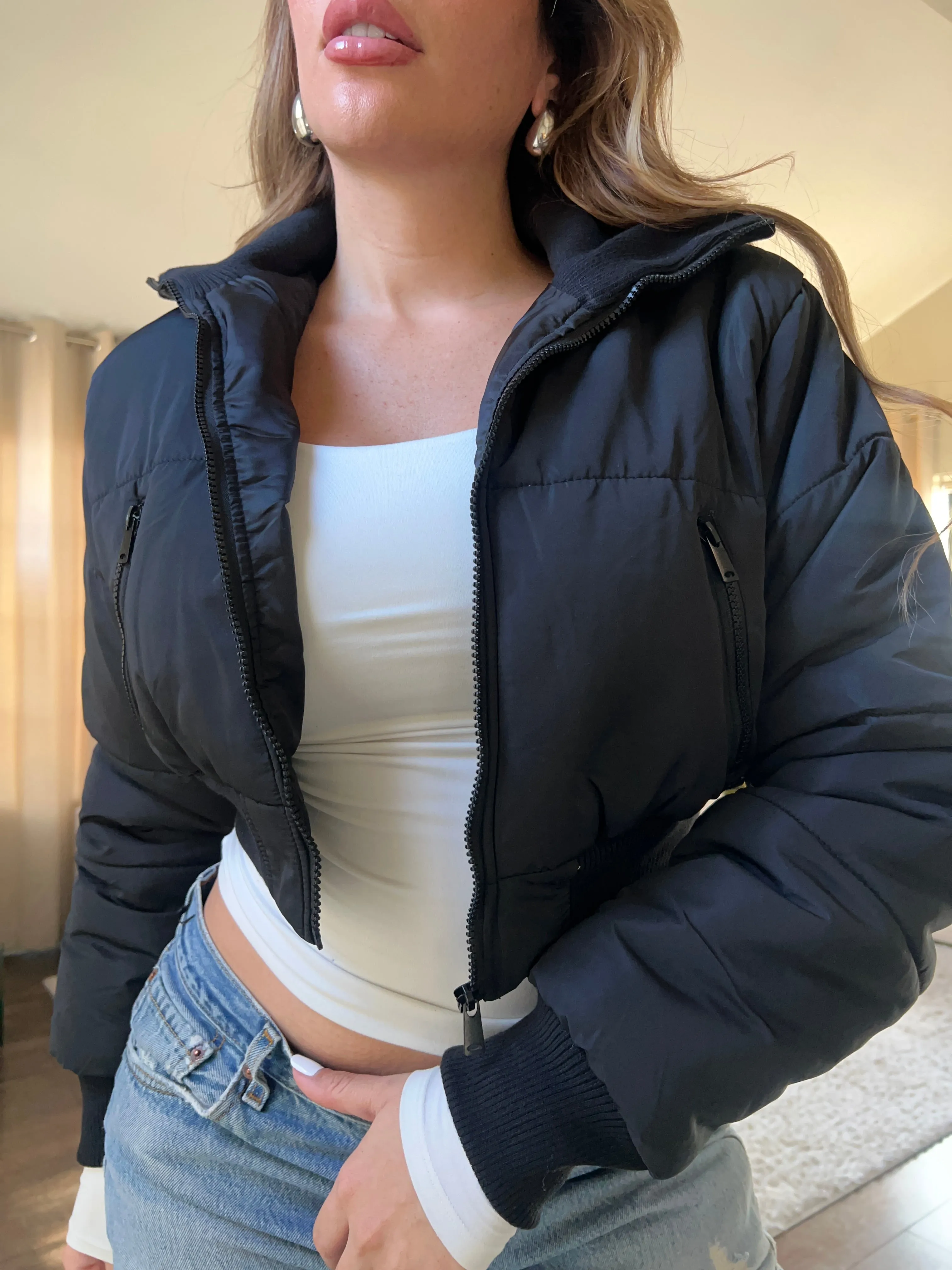 Zoe Cropped Jacket (Black)